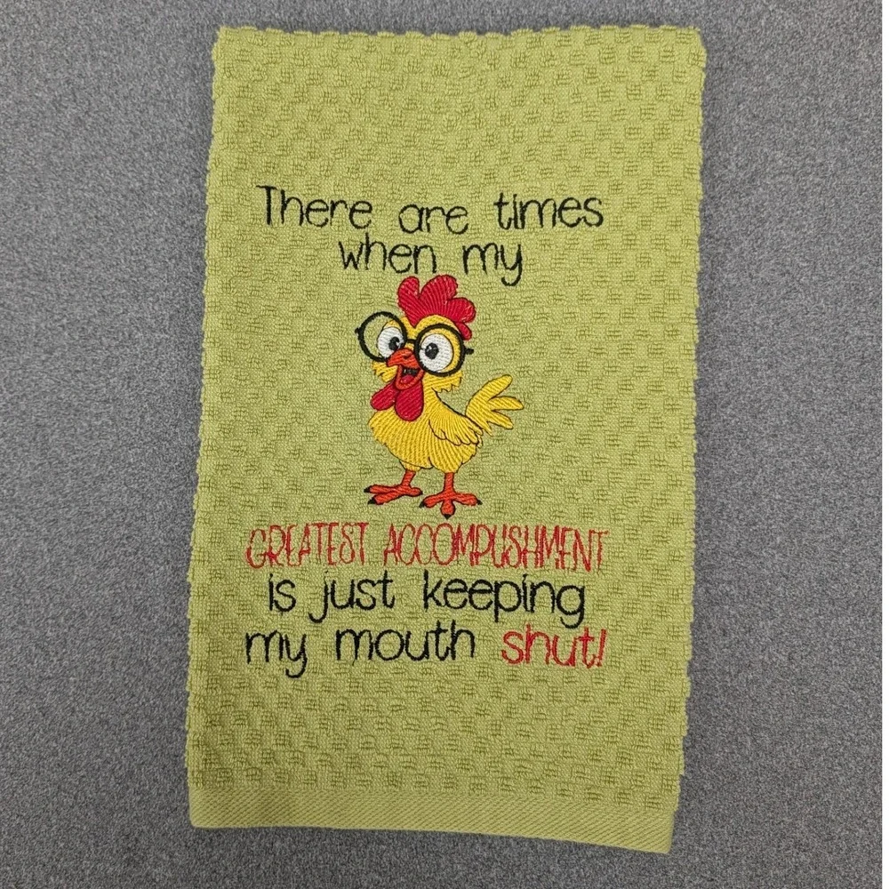 My Greatest Accomplishment Keeping my Mouth Shut, Kitchen Bath Bar Hand Towel